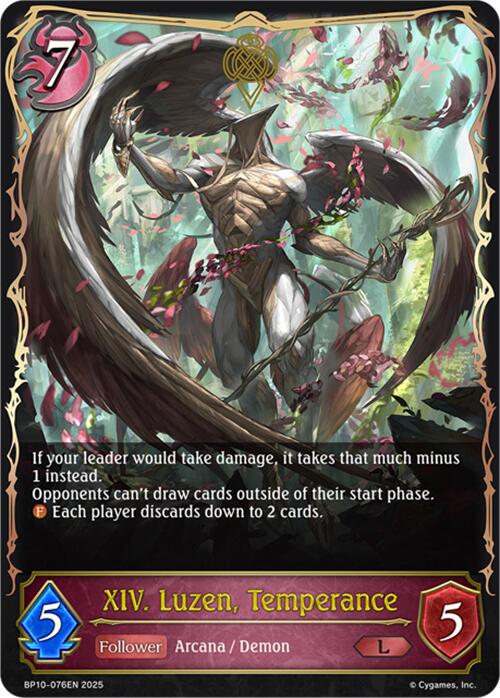 XIV. Luzen, Temperance