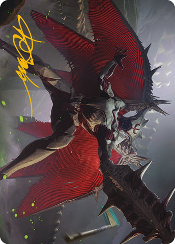 Phyrexian Vindicator Art Card (7/81) (Gold-Stamped Signature)