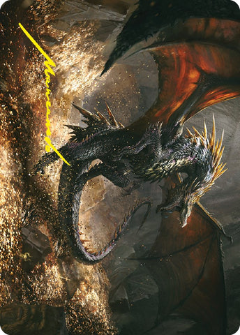 Cavern-Hoard Dragon Art Card (Gold-Stamped Signature) [ASLTR - 61]