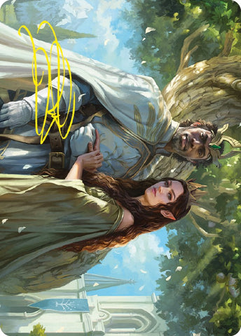 Aragorn and Arwen, Wed Art Card (Gold-Stamped Signature) [ASLTR - 33]