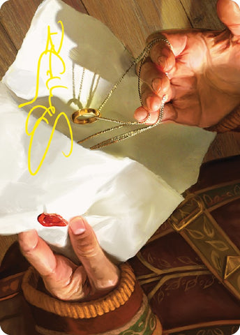 Bilbo's Ring Art Card (Gold-Stamped Signature) [ASLTR - 37]