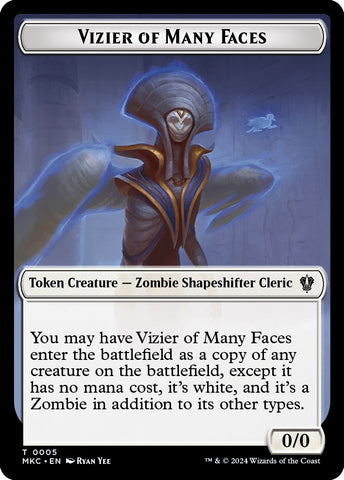 Vizier of Many Faces // Zombie Double-Sided Token