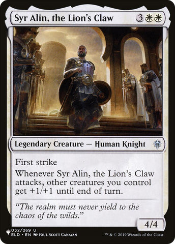 Syr Alin, the Lion's Claw