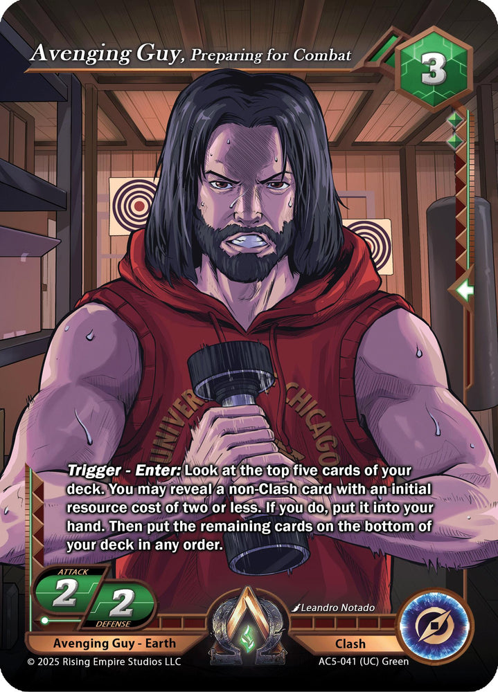 Avenging Guy, Preparing for Combat