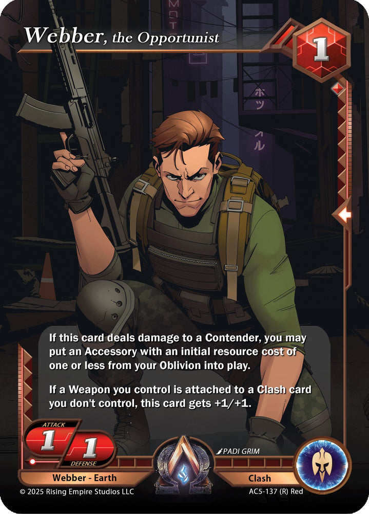 Webber, the Opportunist