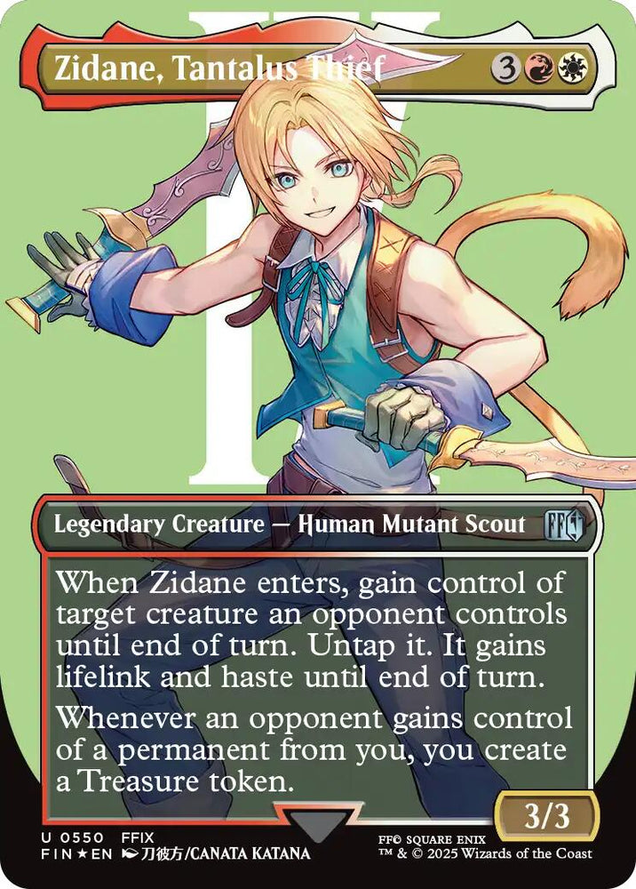 Zidane, Tantalus Thief (Borderless) (Surge Foil) [FIN - 550]