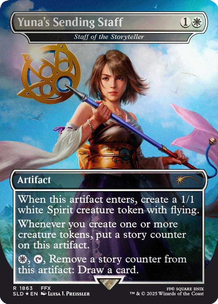 Yuna's Sending Staff - Staff of the Storyteller (Rainbow Foil) [SLD - 1863]