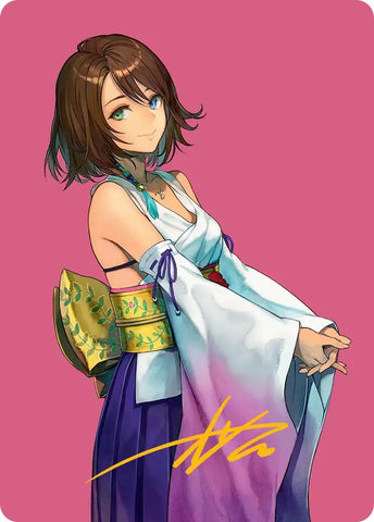 Yuna, Hope of Spira Art Card (Gold-Stamped Signature) [AAFIN - 48]