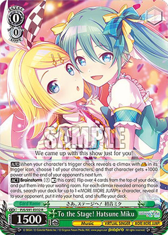 To the Stage! Hatsune Miku