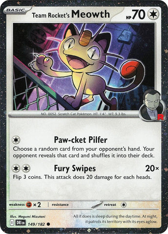 Team Rocket's Meowth (Cosmos Holo) [MCAP - 149/182]