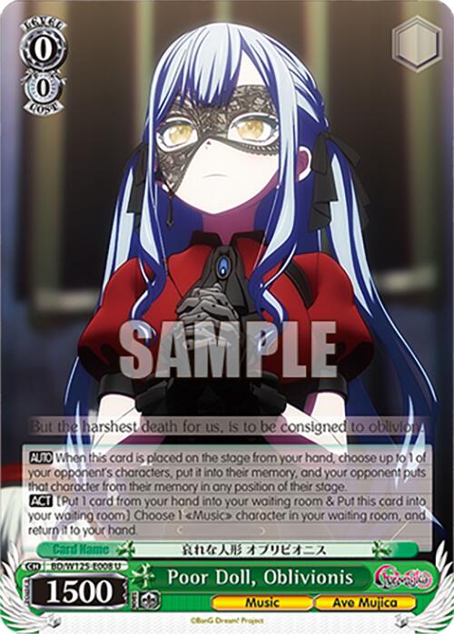 Poor Doll, Oblivionis