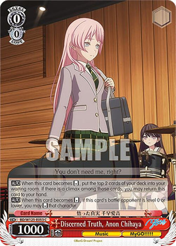 Discerned Truth, Anon Chihaya