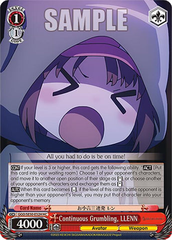 Continuous Grumbling, LLENN (HC)