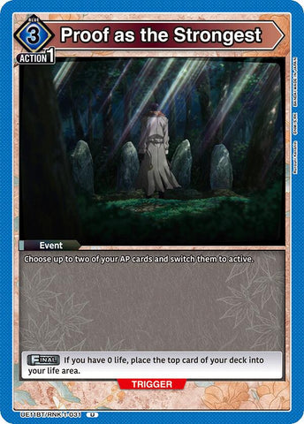 Proof as the Strongest